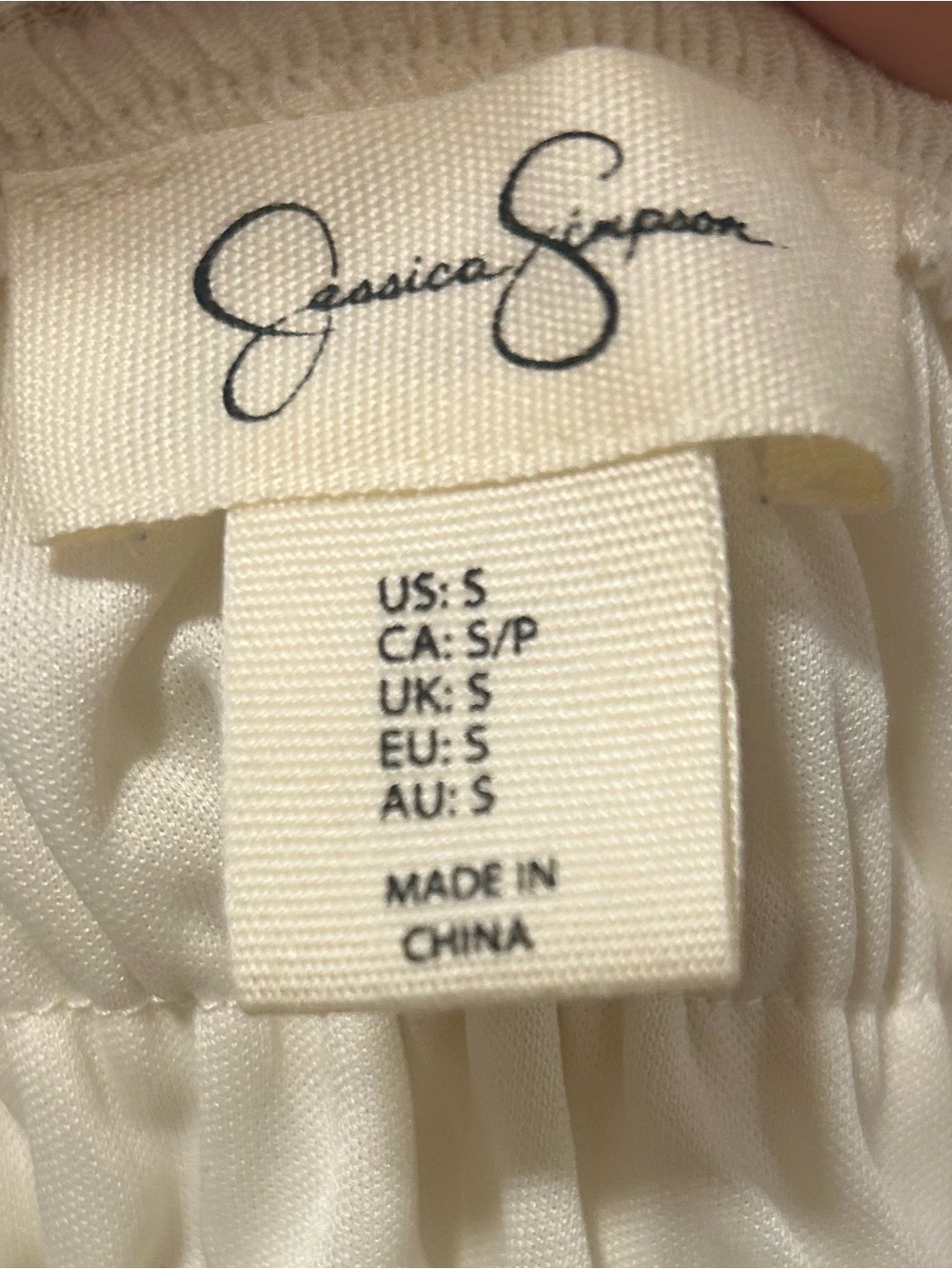 Jessica Simpson Cream Maxi Dress with Black Trim - Picture 5 of 5